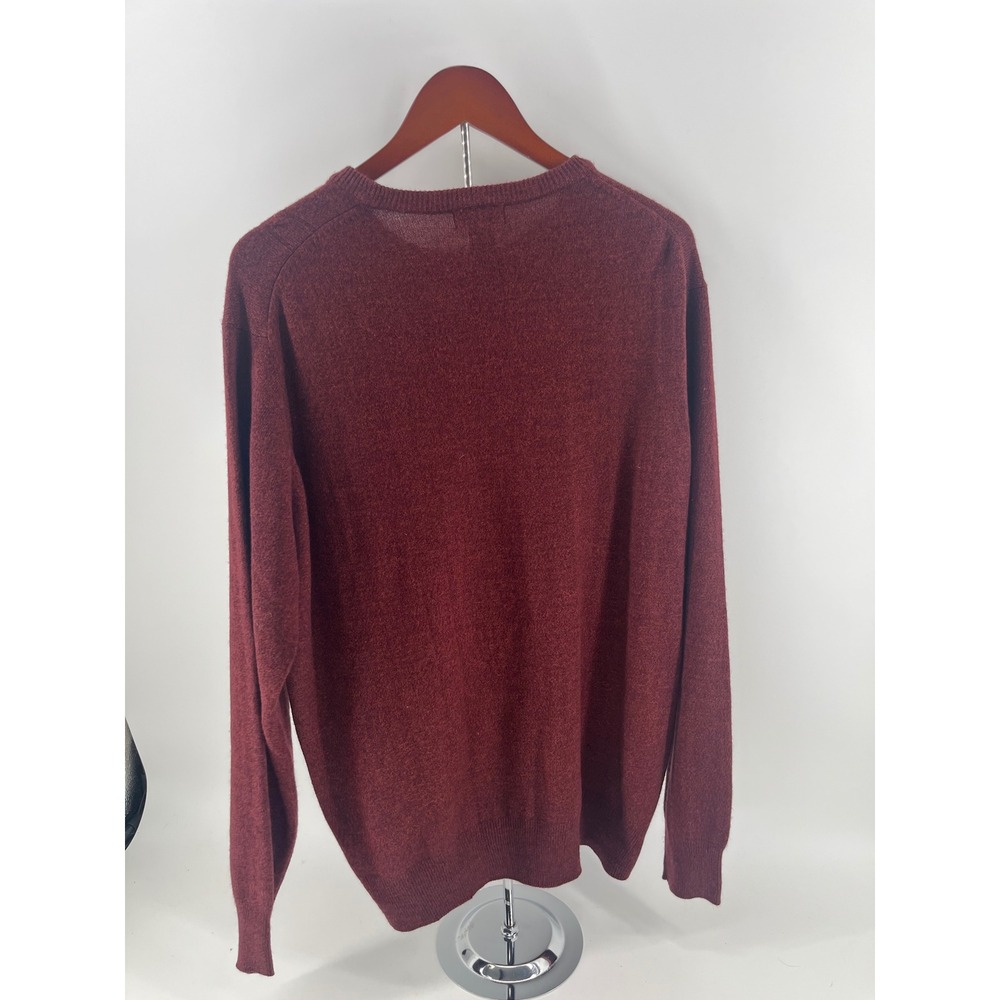 Dockers Mens Burgundy Argyle Crewneck‎ Sweater XL 100 Percent Acrylic